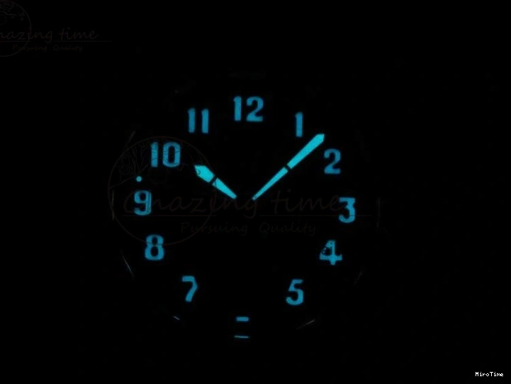 MIROTIME 0402 Stylish Calatrava 5524 Pilot Travel Time SS GRF Black Dial on Black Leather Strap A324 V 7108